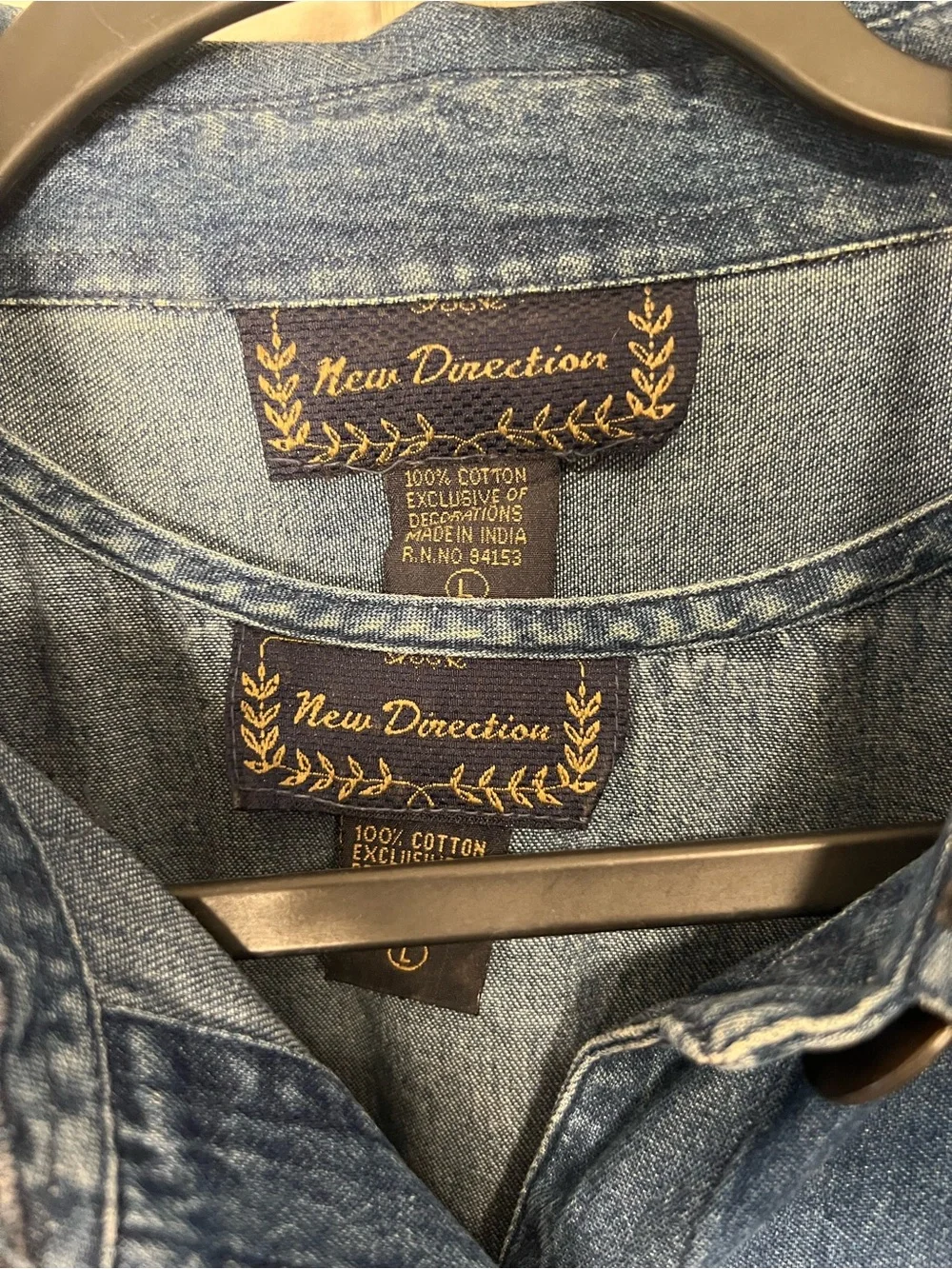 new directions Blue Denim Giraffe Embroidered Dress and Jacket Set